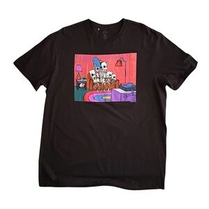 Men’s | Unisex The Simpsons Skeleton Family Halloween Graphic T-Shirt NEW